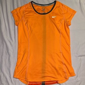 Nike Dri Fit running shirt size medium color orange activewear